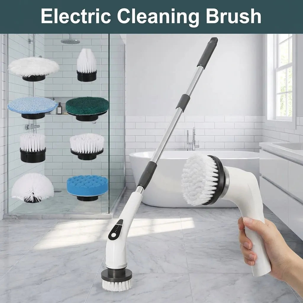 Electric Cleaning Brush – 9-in-1 Wireless Rotatable Scrubber