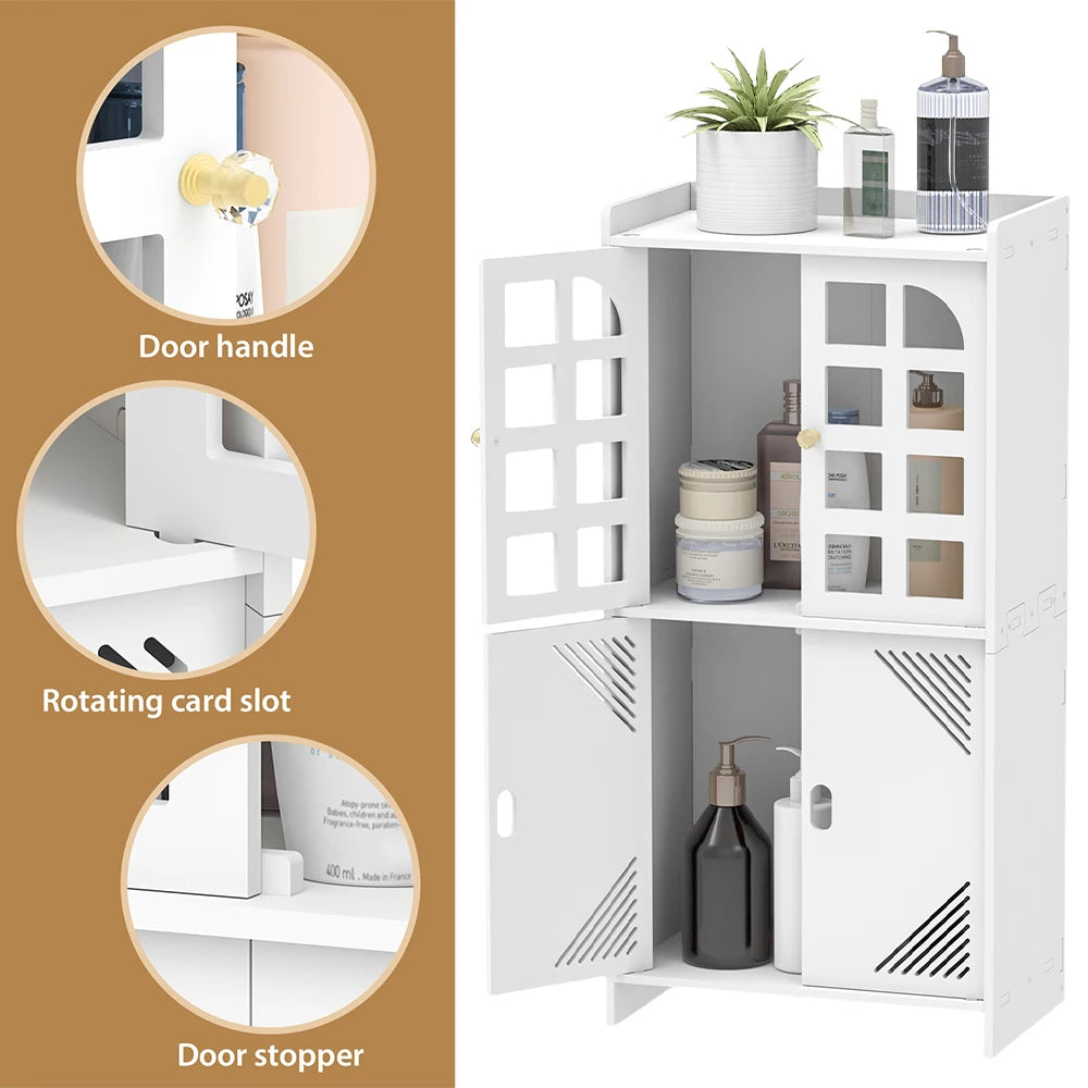 Urban Brook 3‑Tier Bathroom Floor Cabinet