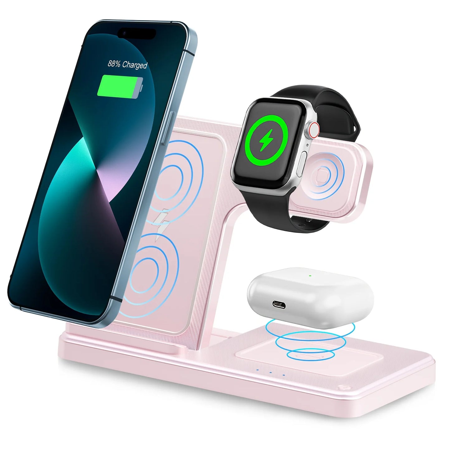 3‑in‑1 Magnetic Wireless Charging Station